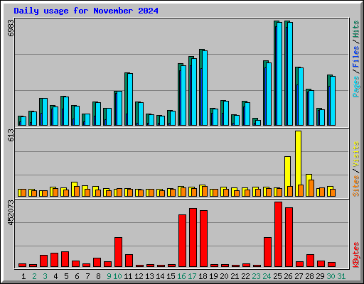 Daily usage for November 2024