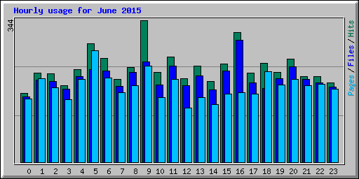 Hourly usage for June 2015