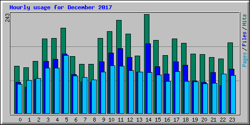 Hourly usage for December 2017