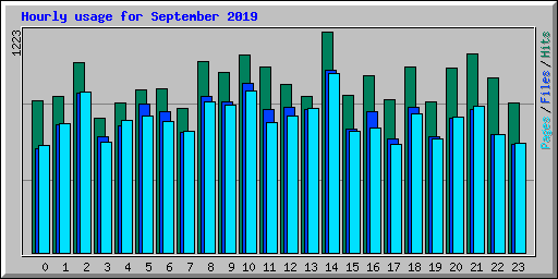 Hourly usage for September 2019