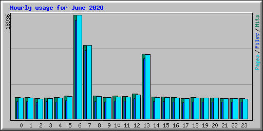 Hourly usage for June 2020