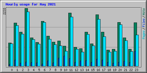 Hourly usage for May 2021