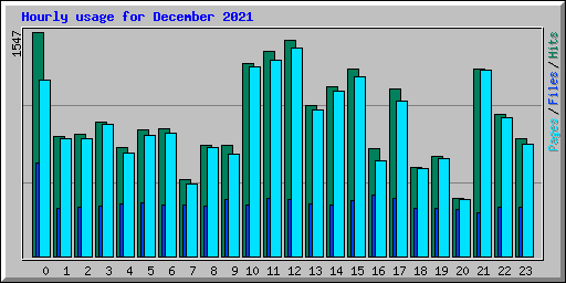 Hourly usage for December 2021