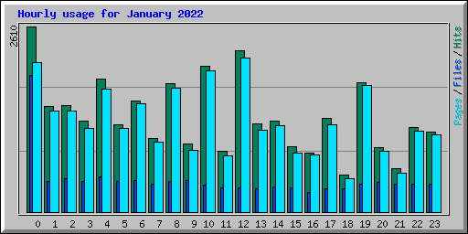 Hourly usage for January 2022