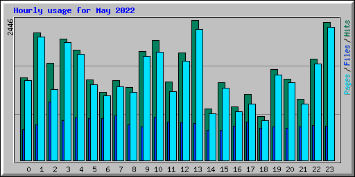 Hourly usage for May 2022