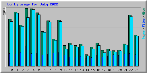 Hourly usage for July 2022