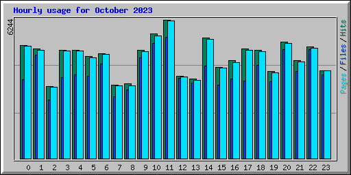 Hourly usage for October 2023
