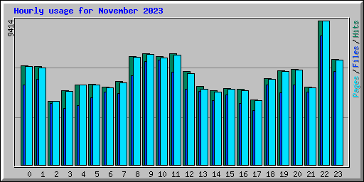 Hourly usage for November 2023