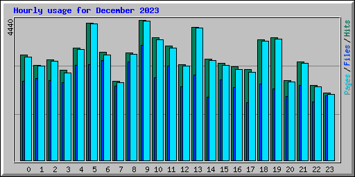 Hourly usage for December 2023
