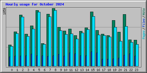 Hourly usage for October 2024